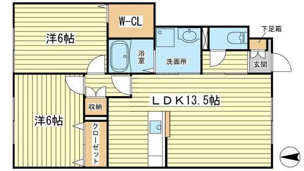 ぐりーんひまわりの物件間取画像